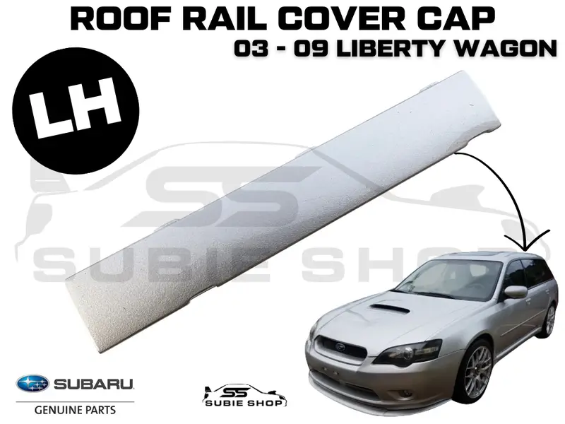 1 X Subaru Liberty Wagon 03-09 Top Roof Rack Rail Trim Tab Cap Cover Silver Left 1
