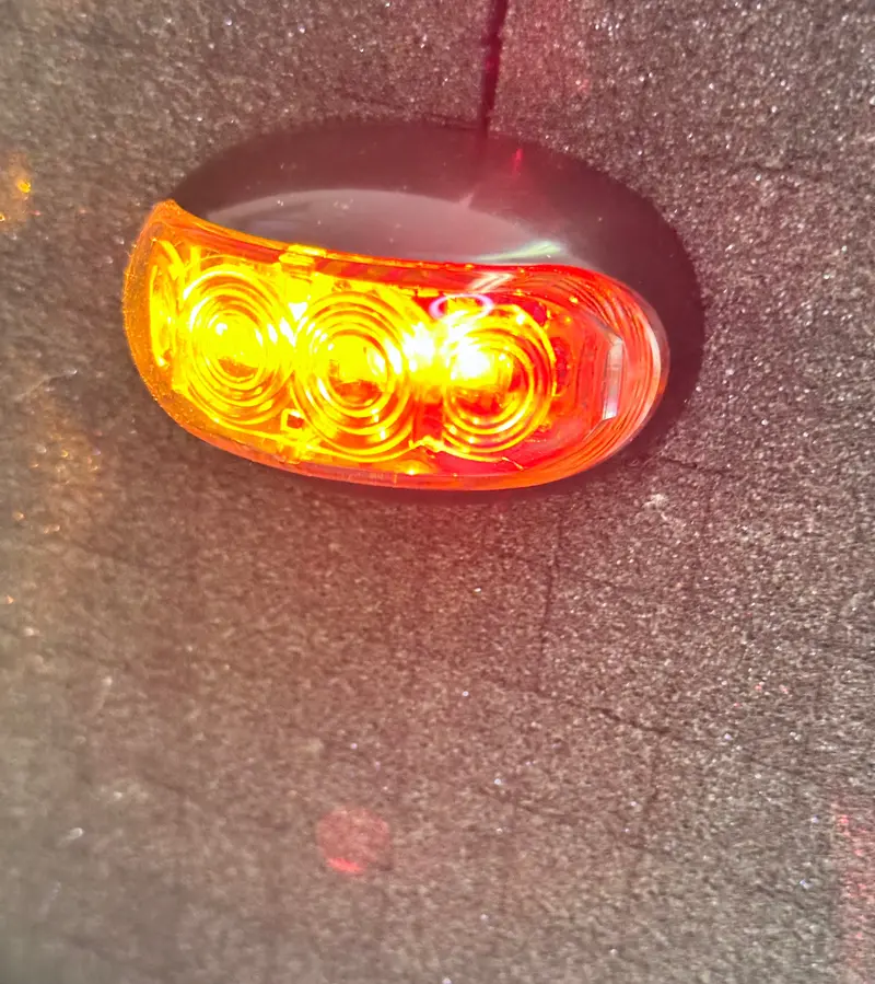 10-30V Led Side Marker Lamp Led50ar 50A Prewired, Red/Amber, Box Of 10 1