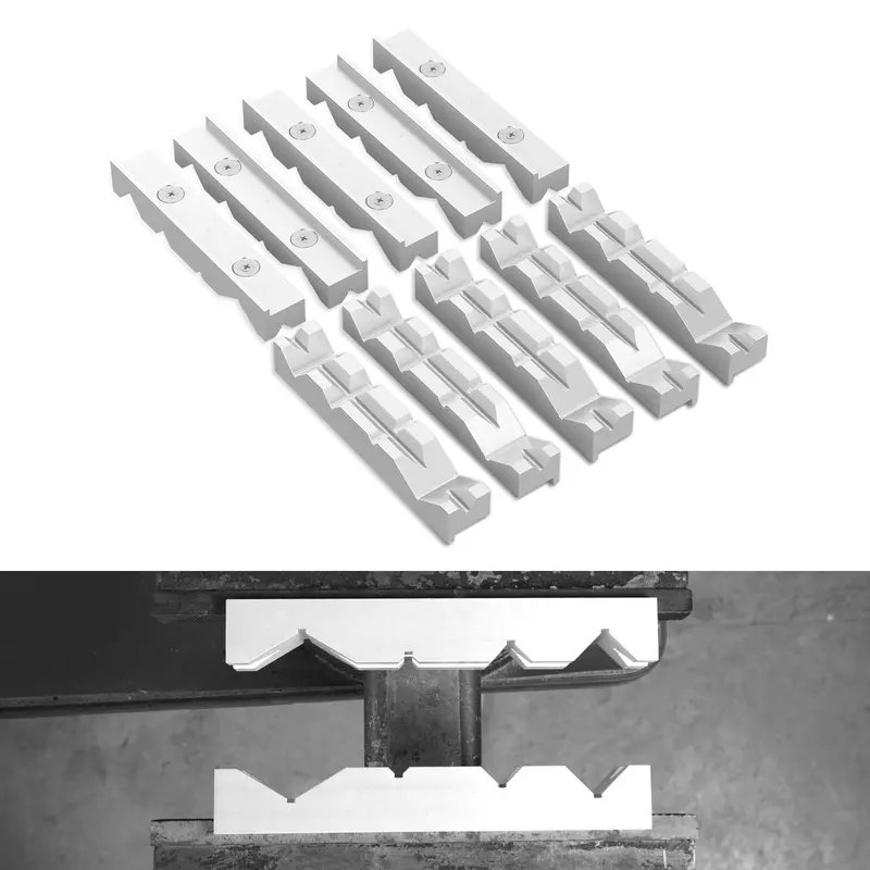 10Pcs 8" Aluminum "V" Shape Vise Soft Jaws For Kurt Te-Co Toolex Magnum Chick Vise 1