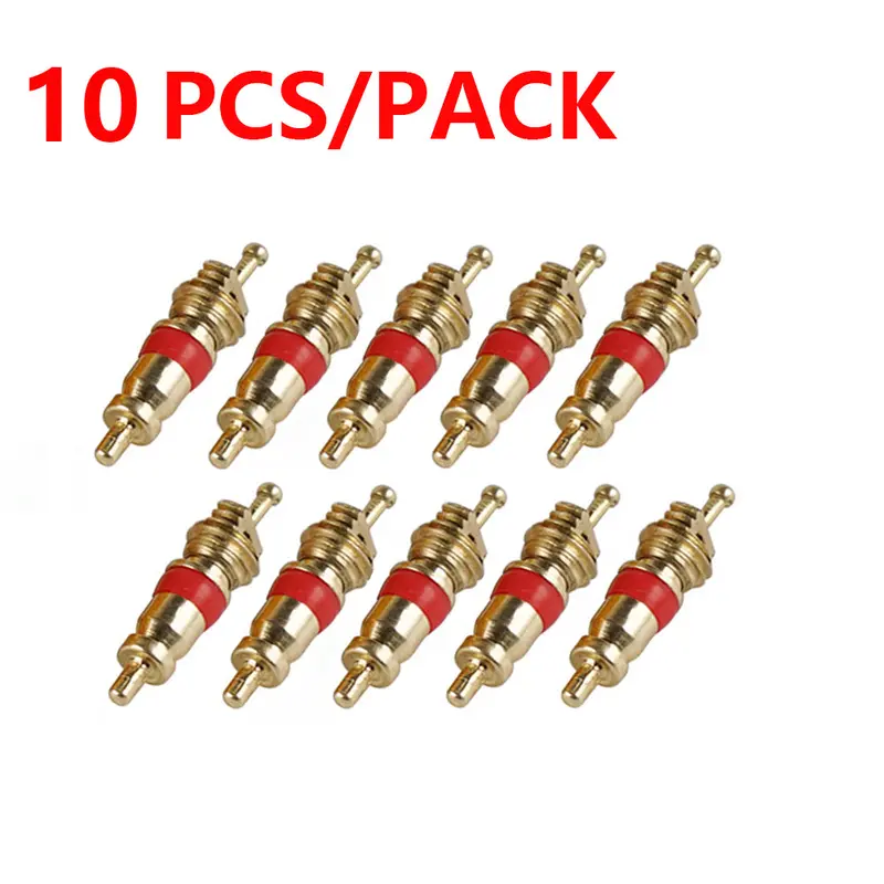 10Pcs Pure Copper Shock Valve Cores 30-500 Psi Universal For Motorcycle Atv Car 1