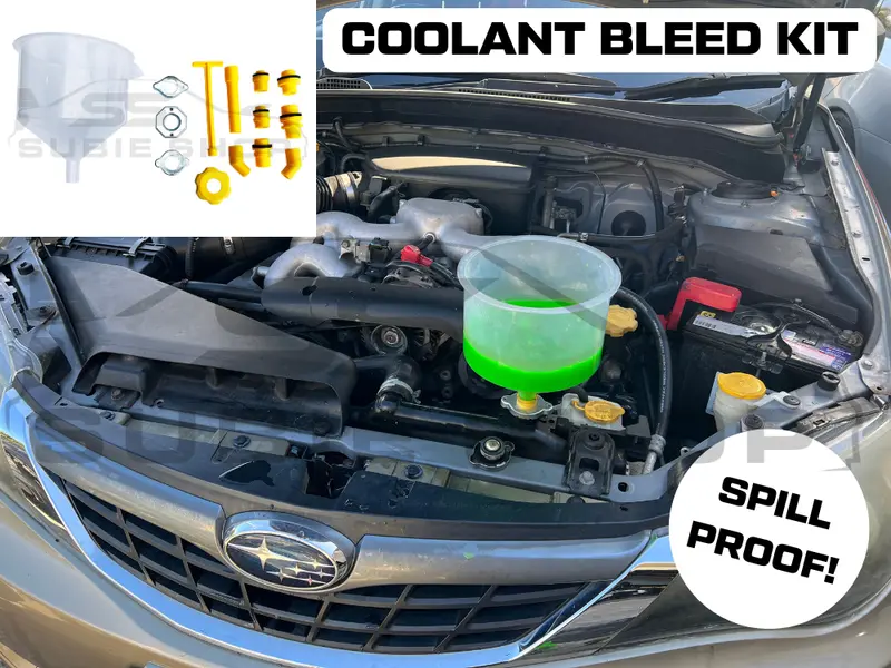 15 Pce Spill Proof Radiator Cooling System Coolant Bleed Kit Funnel Filler Refil 1
