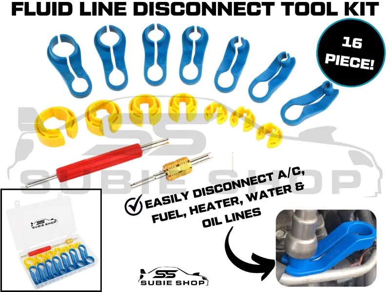 16Pce A/C Fuel Water Oil Line Hose Quick Removal Disconnect Release Tool Kit Set 1