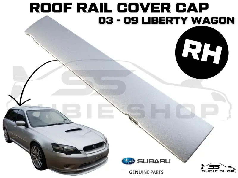 1X Subaru Liberty Wagon 03-09 Top Roof Rack Rail Trim Tab Cap Cover Silver Right 1