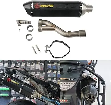2.33 Inch Carbon Fiber Titanium Alloy Exhaust Pipes For Ktm 950 Adventure/S/R ,990 Adv/S 1