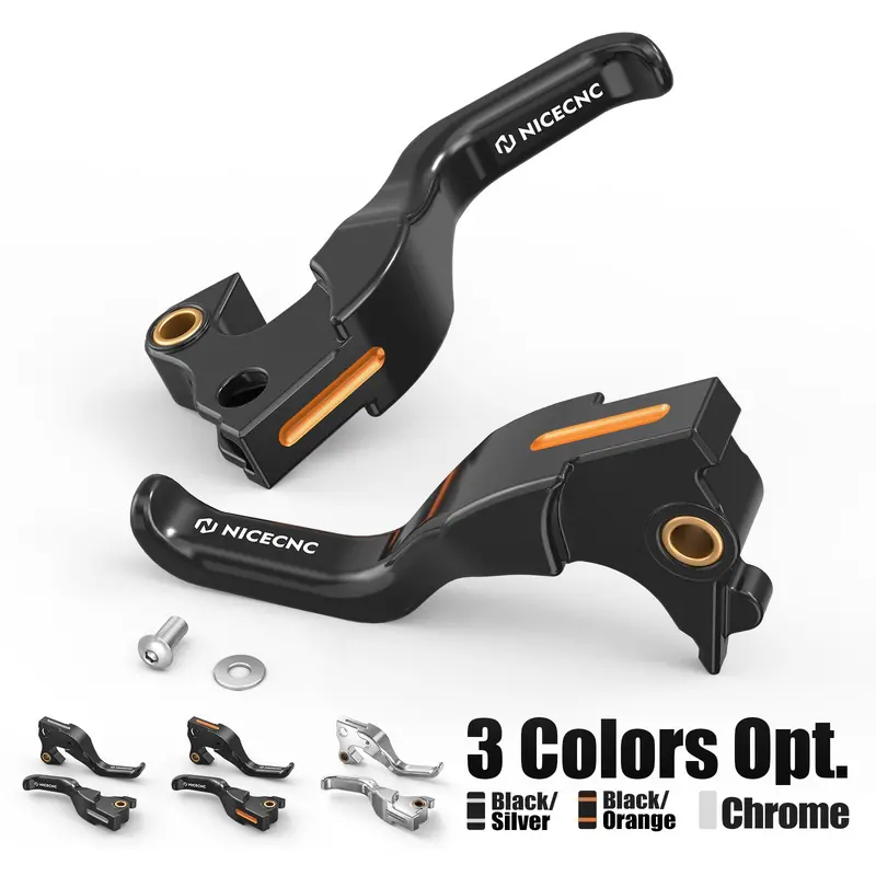 2-Finger Short Brake Clutch Levers For Harley Sportster 1200 48 Xl Iron 883 Xl883n 1