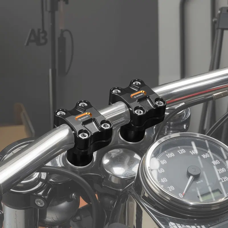 2" Handlebar Risers For Harley Dyna Low Rider Street Bob Super Glide 1.25" Bar 2