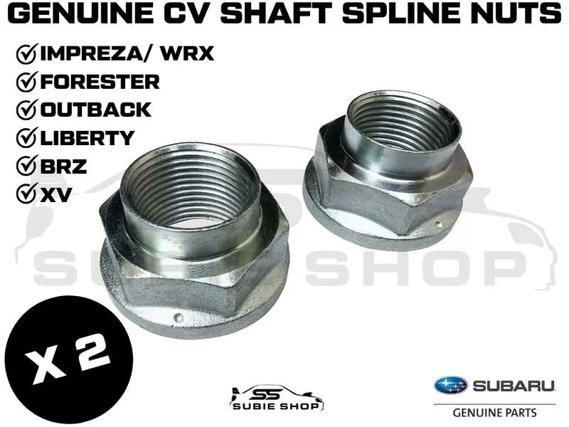 2 X Genuine Subaru Liberty Forester Outback Impreza Brz 86 Xv Cv Spline Axle Nut 1