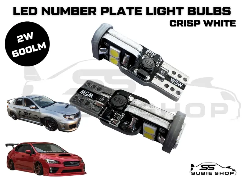 2 X Led Number Plate Light Bulb Lamp Kit For 11 - 19 Subaru Impreza Wrx Sti Wh 1
