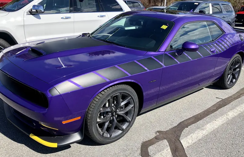 2008+ Dodge Challenger 3/4 Length Strobe Side Stripe Graphics Kit 1