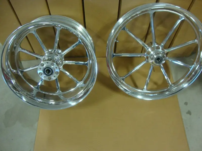 2014 Billet Wheel Set 18" X 8.5" & 21" X 3.5" Fits Big Dog Mastiff / Pitbull 1