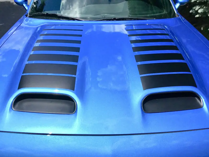 2019+ Dodge Challenger Srt Redeye Hellcat Dual Scoop Hood Top Of Scoop Graphics 1