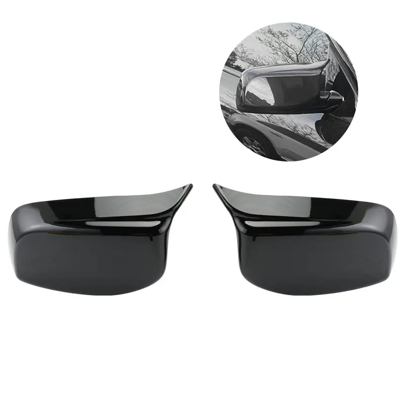 2Pcs M-Style Side Mirror Cover Cap Replace For Bmw 5 Series E60 E61  2004-2007 Pre-Lci 1