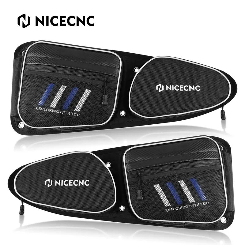 2Pcs Utv Front Side Door Bags W/ Knee Pad For Polaris Rzr Xp 1000 / Xp Turbo / 4 / S 1