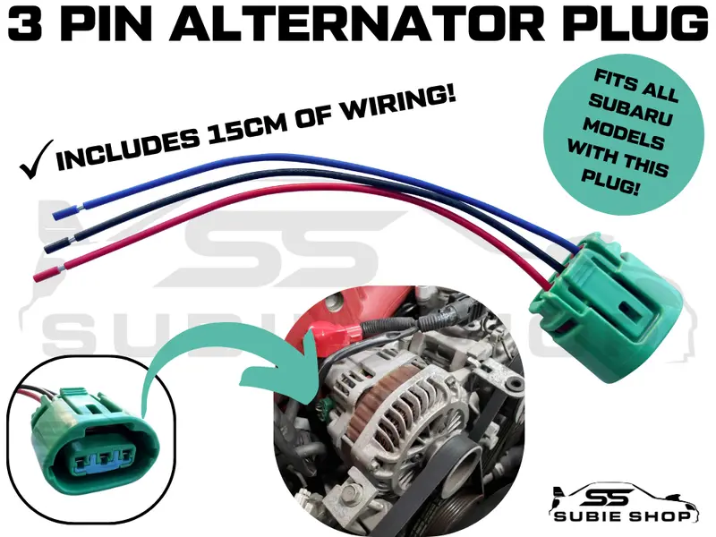 3 Pin Alternator Regulator Green Plug For Subaru Impreza Wrx Forester Liberty Xv 1