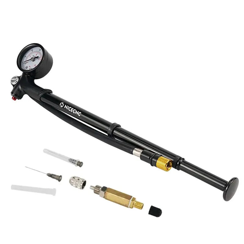 300 Psi Air Shock Fork Pump With Rubber Handle Nitrogen Needle Fill Tools Kit 1