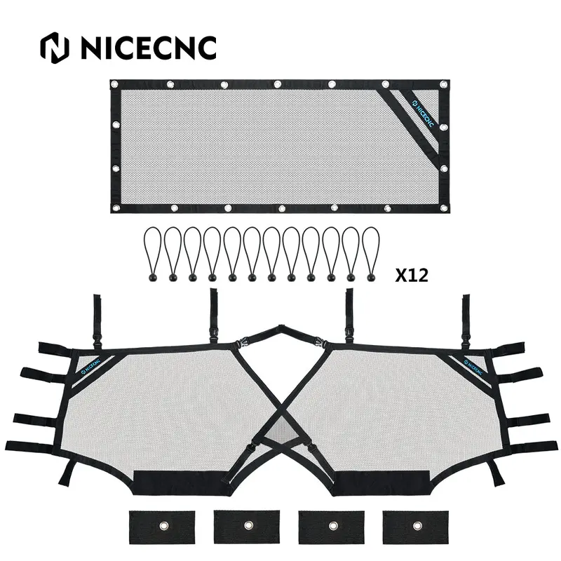 3Pcs Window Net Roll Cage Mesh Guard Kit For Polaris Rzr 570 1000 Xp Turbo 1