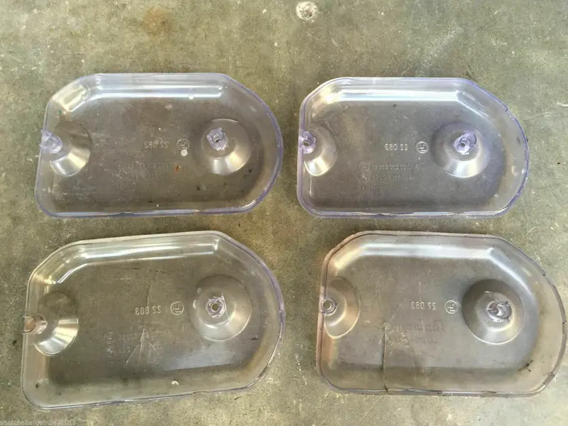 4 Bmw E10 1966 - 1977 Genuine Rear Tail Lights Plastic Backing Plate Panel Cover 1