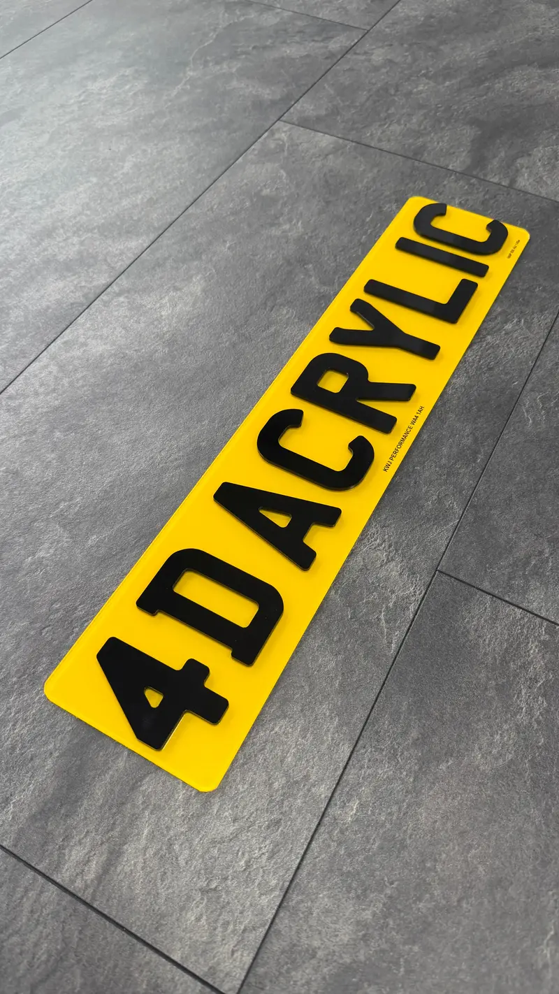 4D Acrylic Number Plates 1