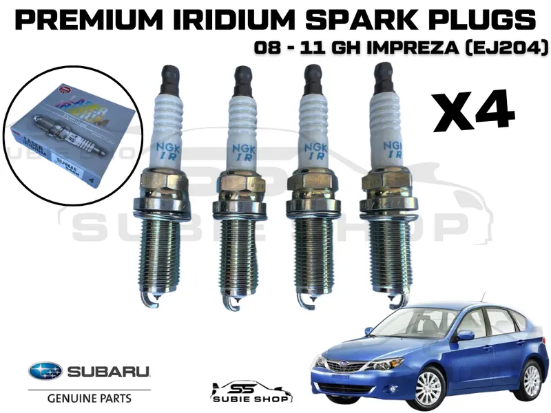 4X Premium Iridium Subaru Impreza Gh 2008 - 11 Ej204 Petrol Spark Plugs Set Kit 1