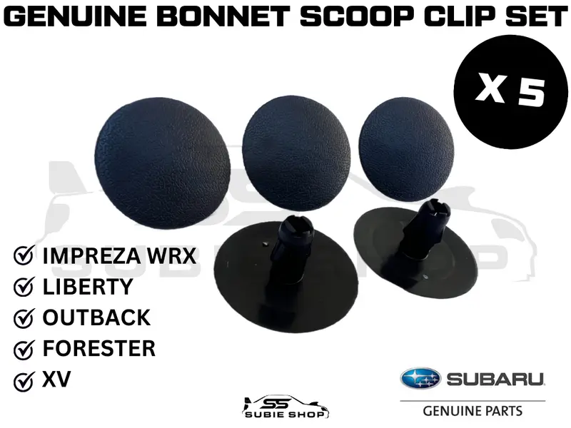 5 X Genuine Subaru Liberty Outback Forester Impreza Xv Bonnet Insulator Clips 1