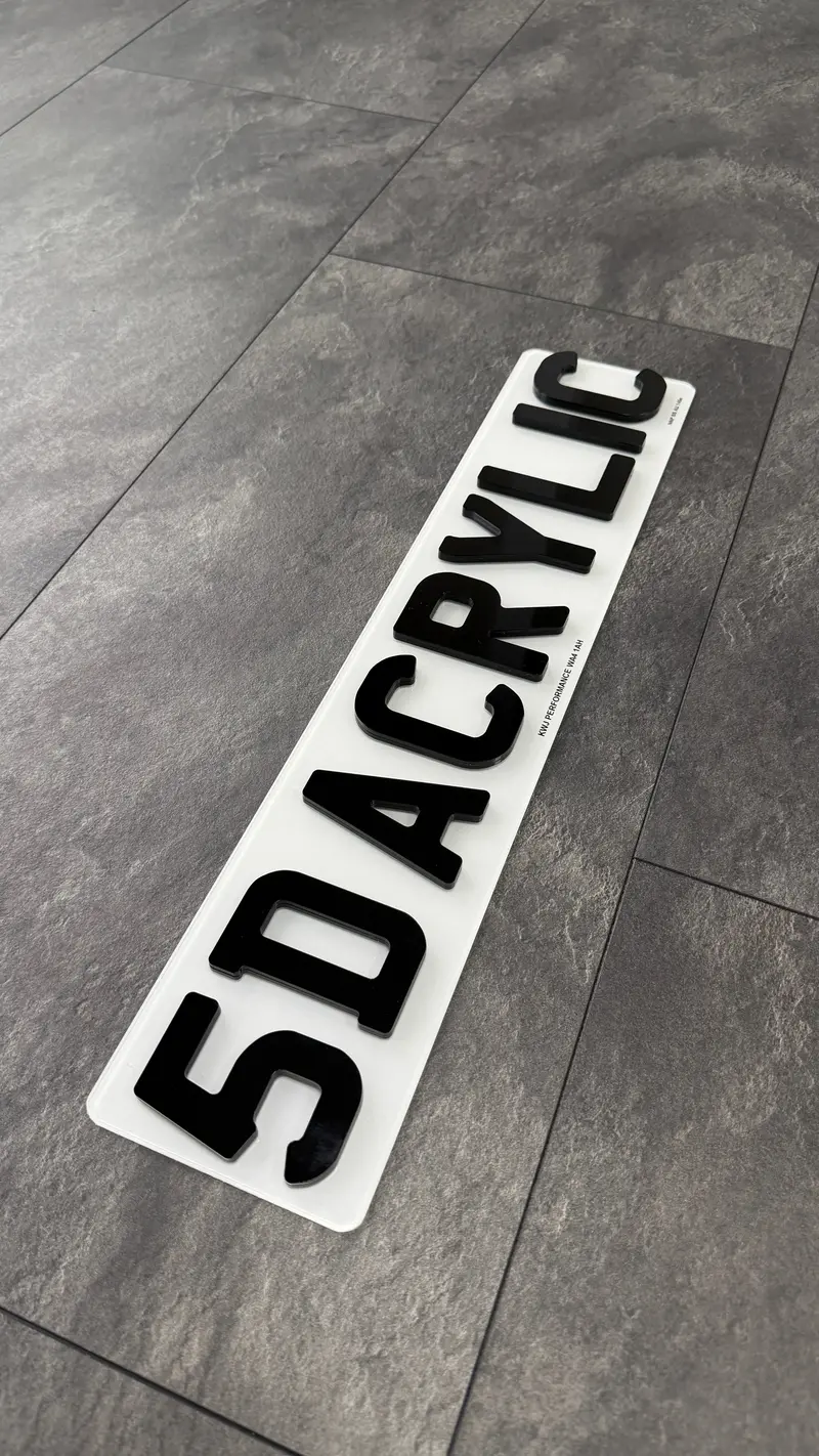 5D Acrylic Number Plates 1