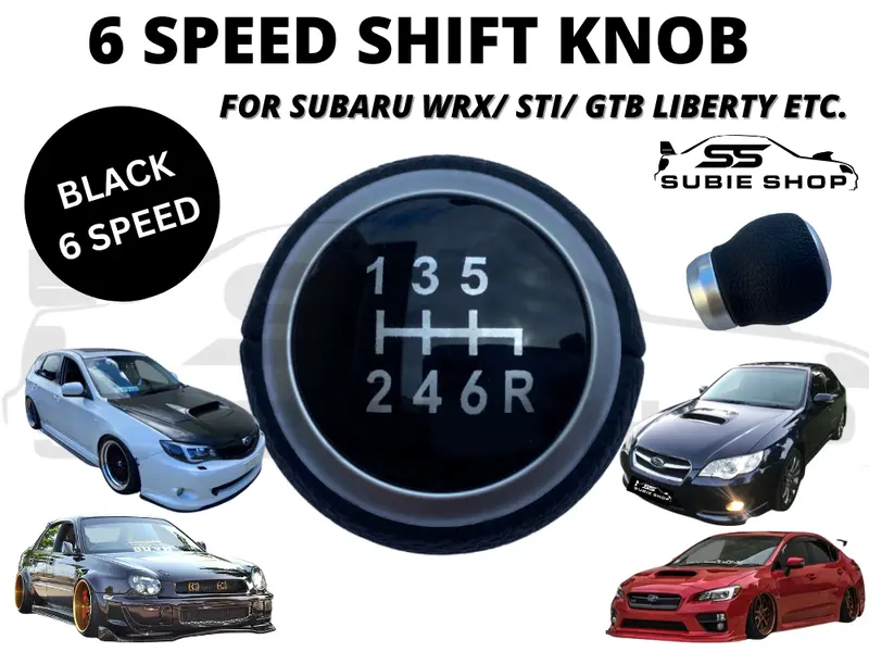 6 Speed Shift Gear Knob For Subaru Impreza Wrx Sti Liberty Gtb Forester Brz Jdm 1