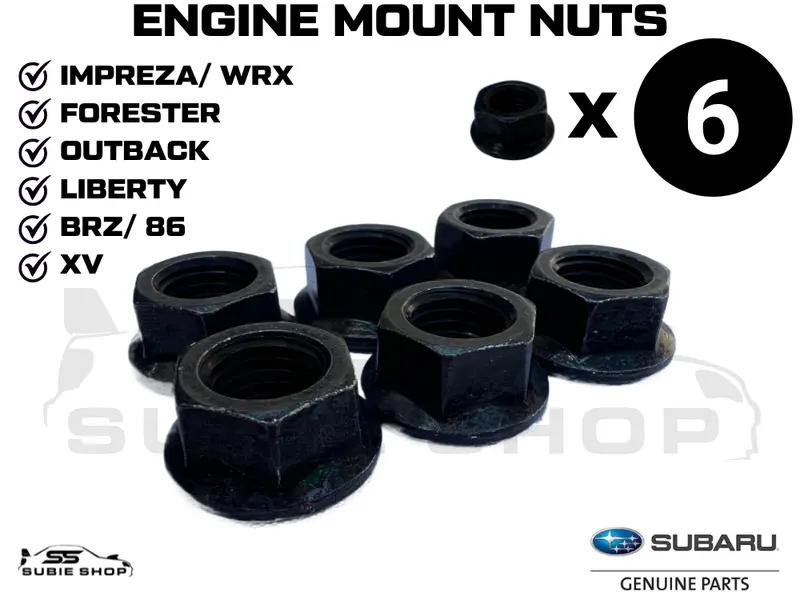 6 X Genuine Subaru Liberty Forester Outback Impreza Brz 86 Xv Mount Nuts Spares 1