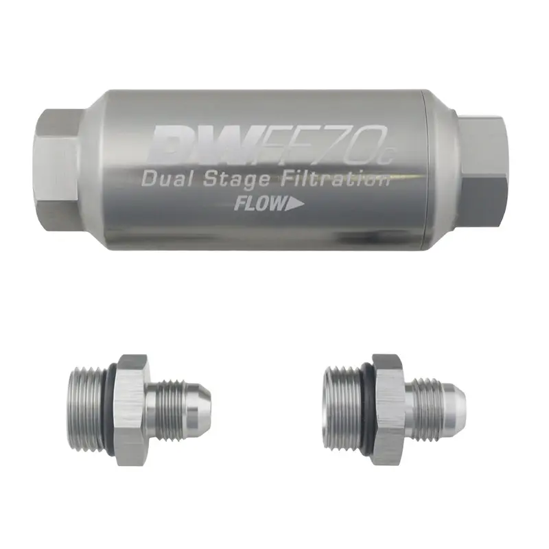 -6An, 10 Micron, 70Mm Compact In-Line Fuel Filter Kit 1