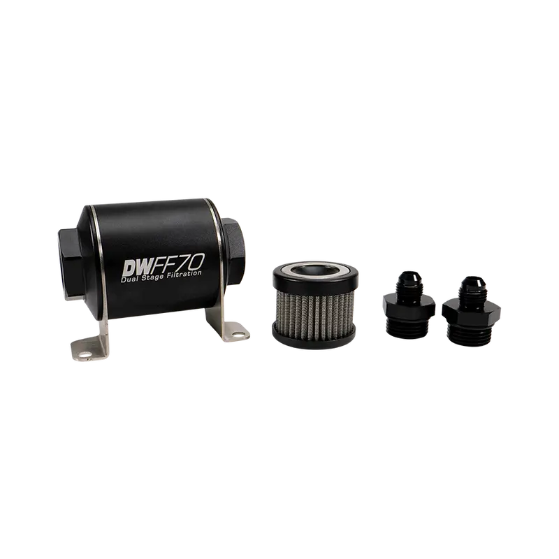 -6An, 40 Micron, 70Mm In-Line Fuel Filter Kit 1
