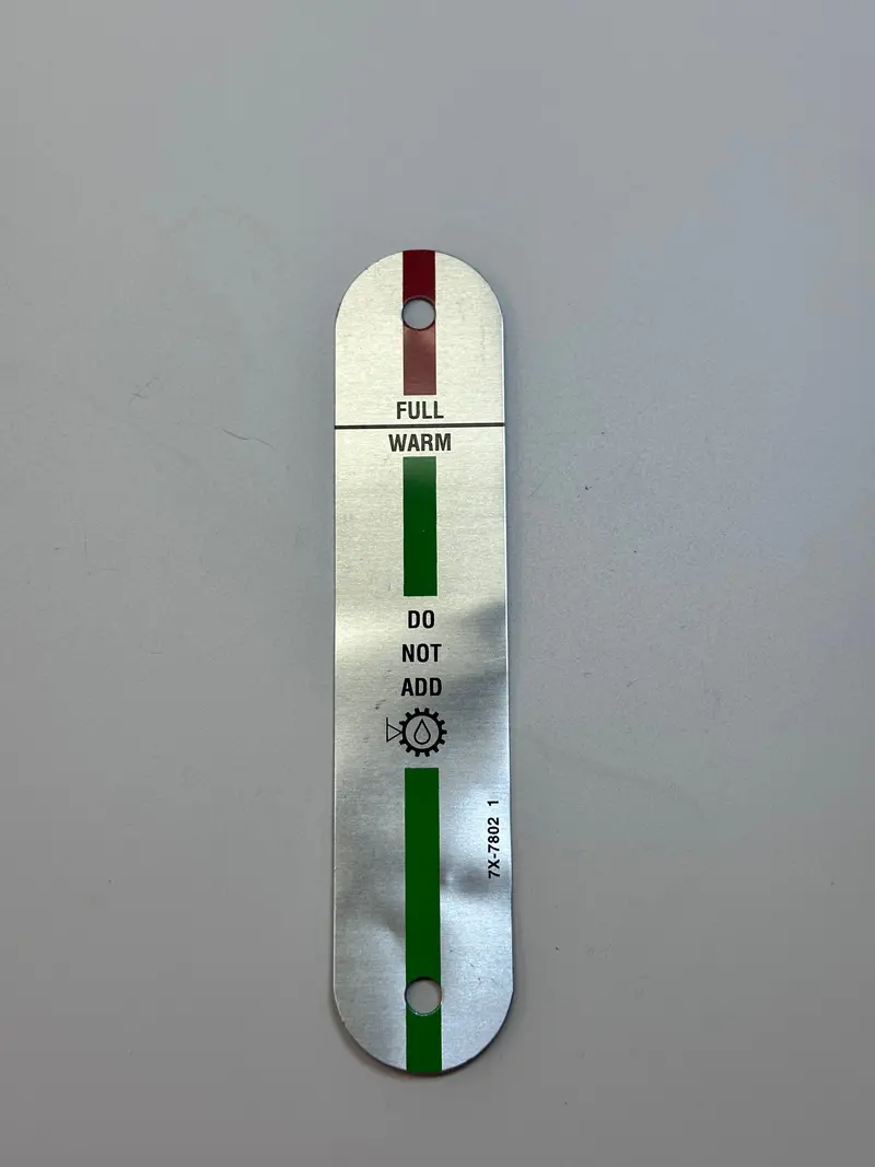 7X-7802 Plate-Information (Hydraulic Oil Level) - Genuine Cat Part 1