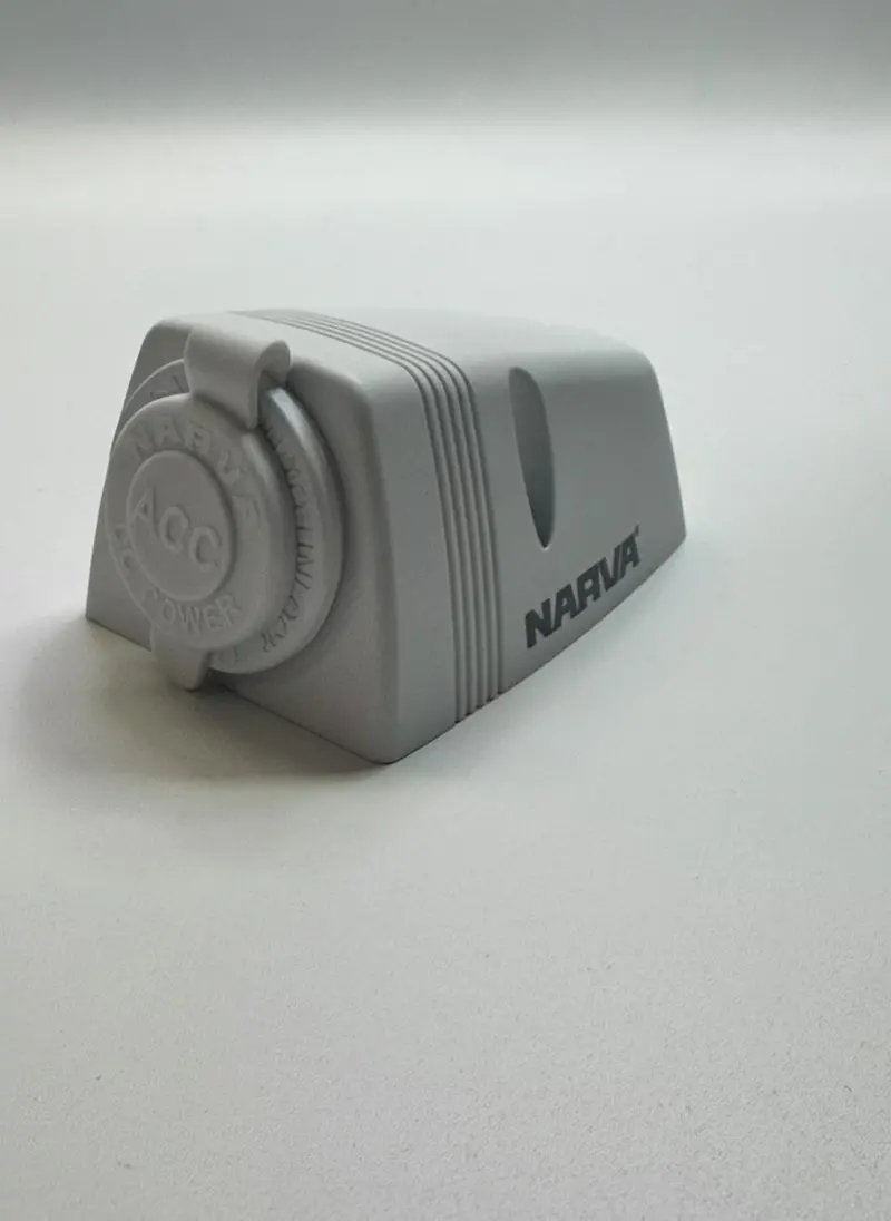 81025W Narva Heavy Duty Surface Mount Accessory Socket - White 1