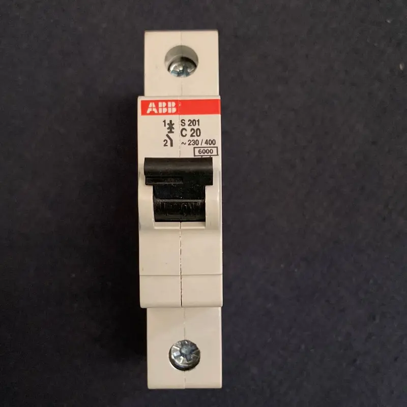 Abb S201-C20 Miniature Thermal Magnetic Circuit Breaker 2Cds251001r0204 1