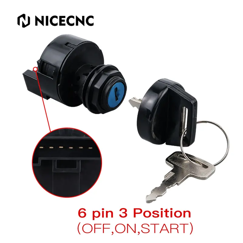 Abs 6 Pin Ignition Switch For Polaris  Rzr Xp 4 1000 / Ranger 570 / General 1000 1