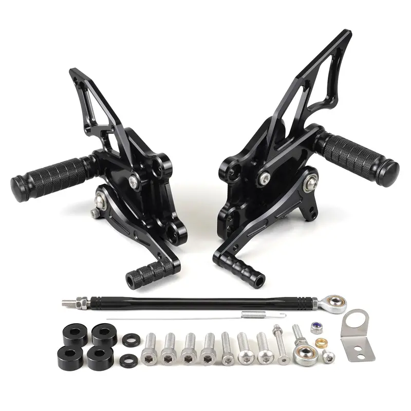 Adjustable Cnc Billet Rear Sets Footrests For Kawasaki Ninja 300 Ex300 2013-2017 1