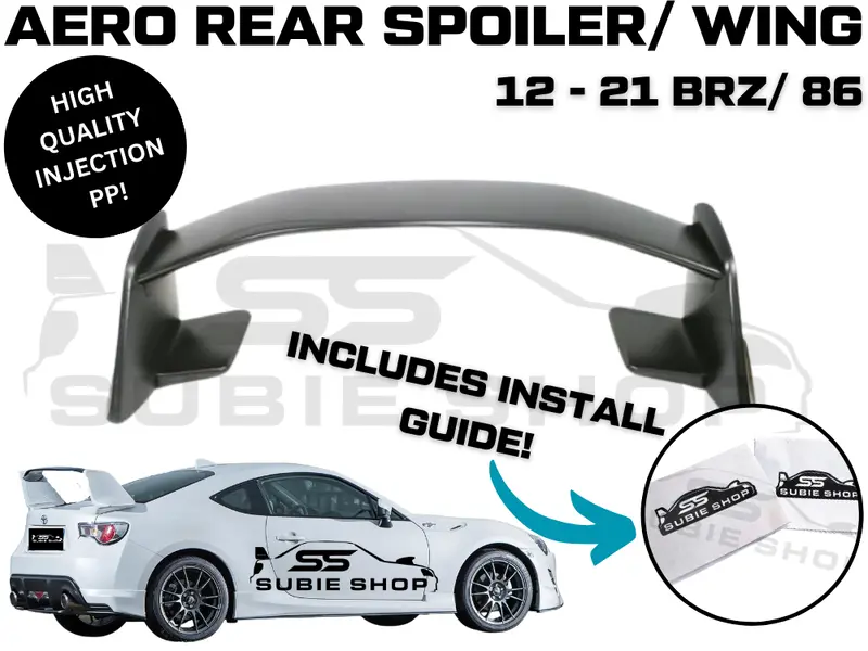 Aero Injection Plastic Rear Boot Spoiler Wing For 12 - 21 Subaru Brz Toyota 86 1