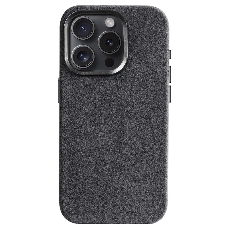 Alcanside | Iphone 15 Pro Alcantara Case | Space Grey 1