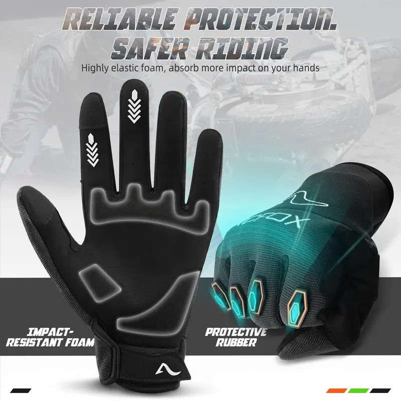Arcfox Dirt Bike Gloves For Atv Utv Mtb Motocross Motorcycle Off-Road Riding Touch Screen Breathable Sweat-Absorbing Fabric 10