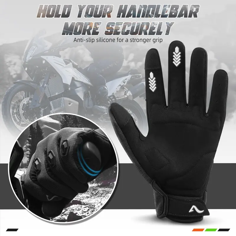 Arcfox Dirt Bike Gloves For Atv Utv Mtb Motocross Motorcycle Off-Road Riding Touch Screen Breathable Sweat-Absorbing Fabric 11