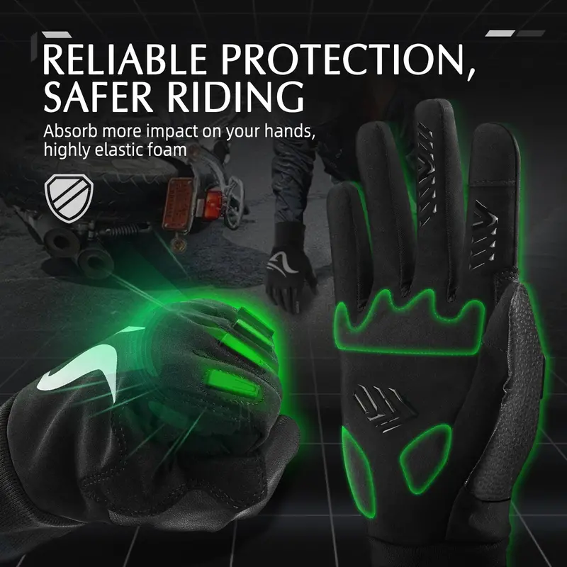 Arcfox Motorcycle Off-Road Riding Gloves Non-Slip Shock Absorption Warm Lining Fall Winter 4