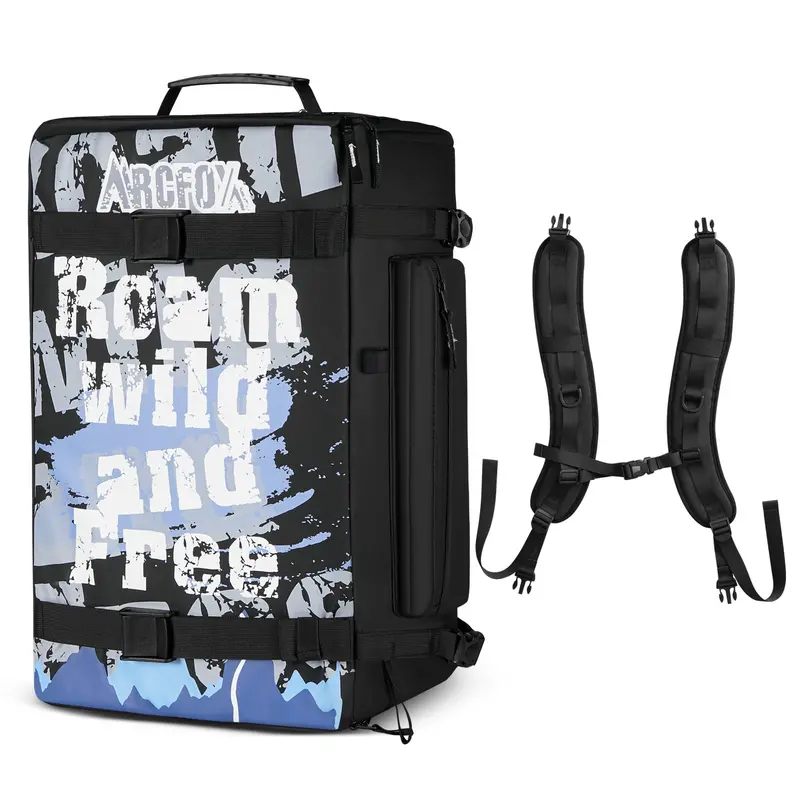 Arcfox Ski Snowboard Boot Luggage Gear Bag Backpack 60L Separated 3 Department For Ski Helmet Goggles Gloves Skis Snowboard 1