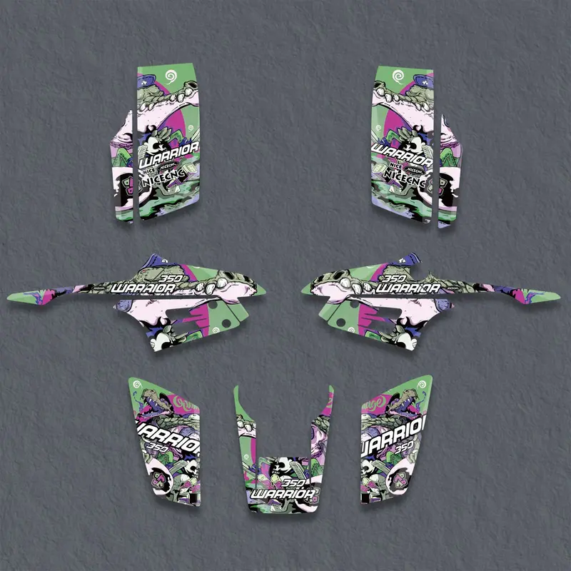 Atv Decals Full Graphics Stickers Set For Yamaha Warrior 350 1987-2004 1