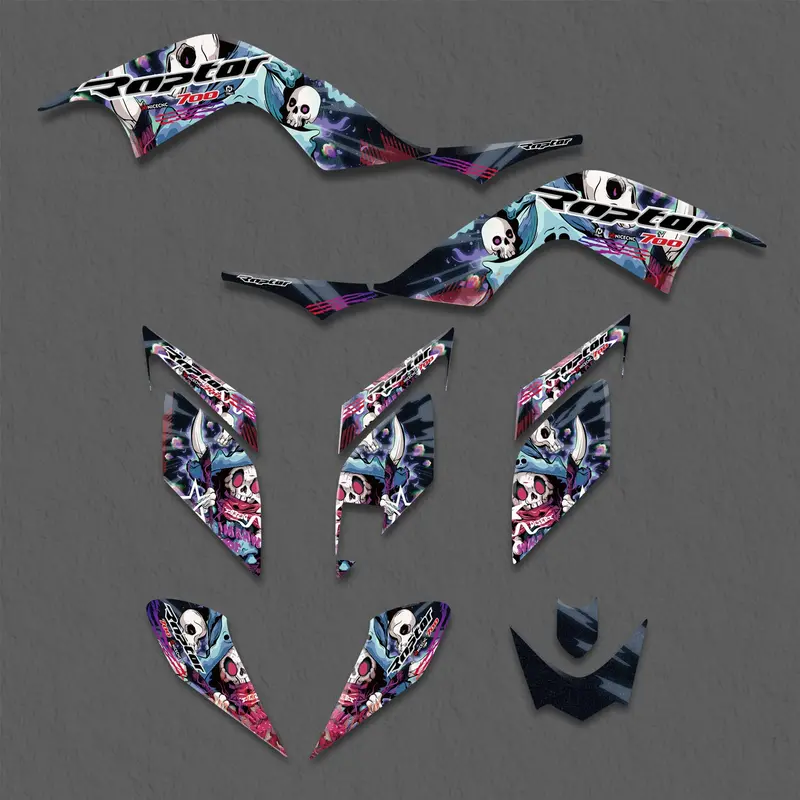 Atv Decals Graphic Stickers Anti-Uv Protection For Yamaha Raptor 700 2006-2012 1