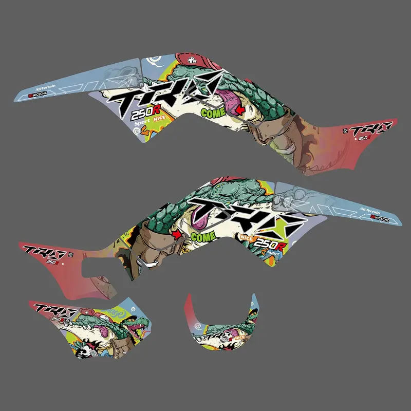 Atv Decals Stickers Full Graphic Kit For Honda Trx250r 1986-1989 1