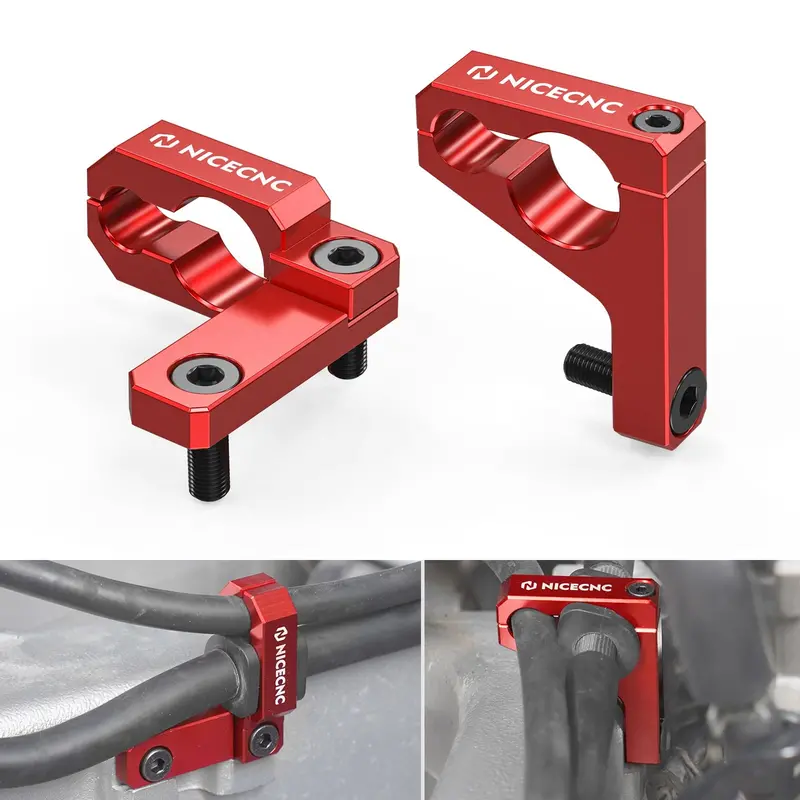 Atv Dual-Size Rear Brake Line Hose Clamps Holder For Honda Trx 450 R / Er 1