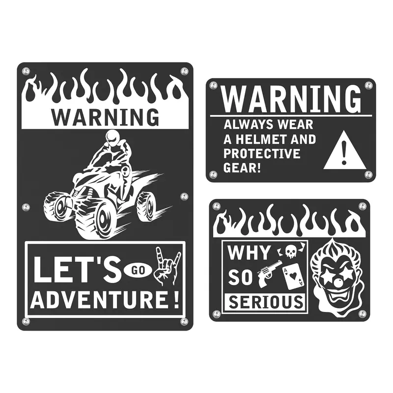 Atv Fender Warning Emblem Tags Sticker Badges Plates For Honda Trx 450 R / Er 1