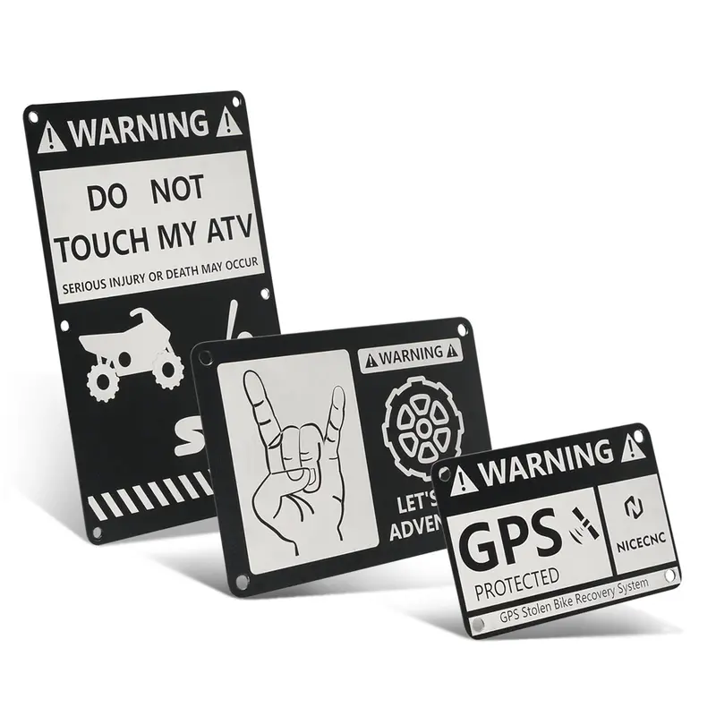 Atv Fender Warning Tags Stickers Badges Plates For Yamaha Blaster 200 1