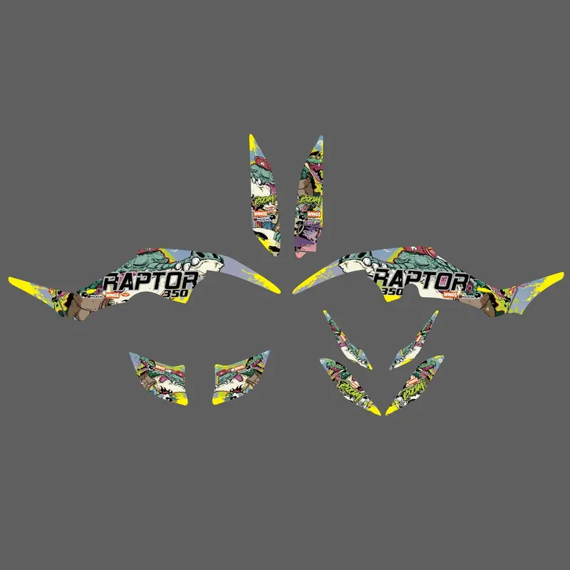 Atv Full Graphic Decals Stickers For Yamaha Raptor 350 2004-Present 1