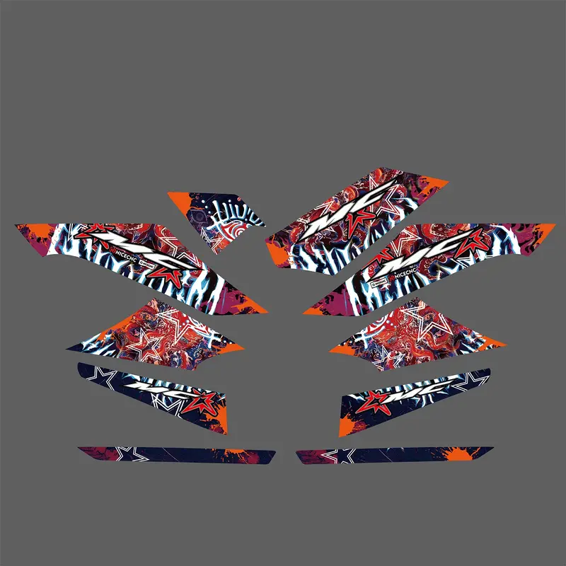 Atv Full Graphics Decals Stickers Kit For Bode Mc-258 All Years 1