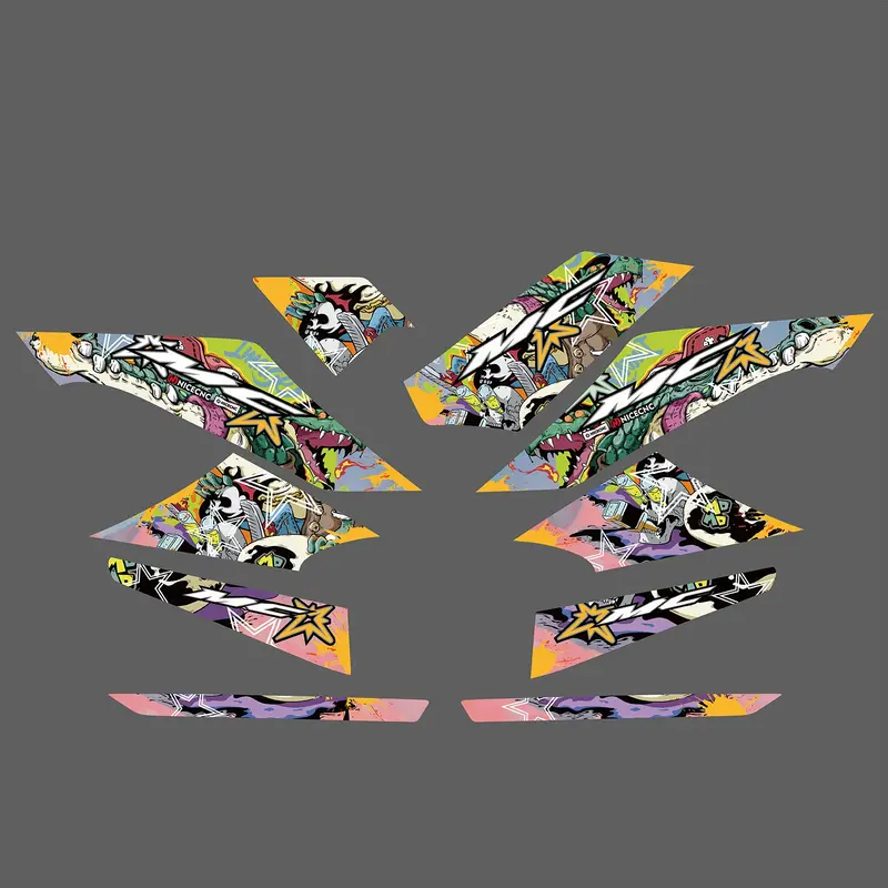 Atv Full Graphics Decals Stickers Kit For Bode Mc-258 All Years 1
