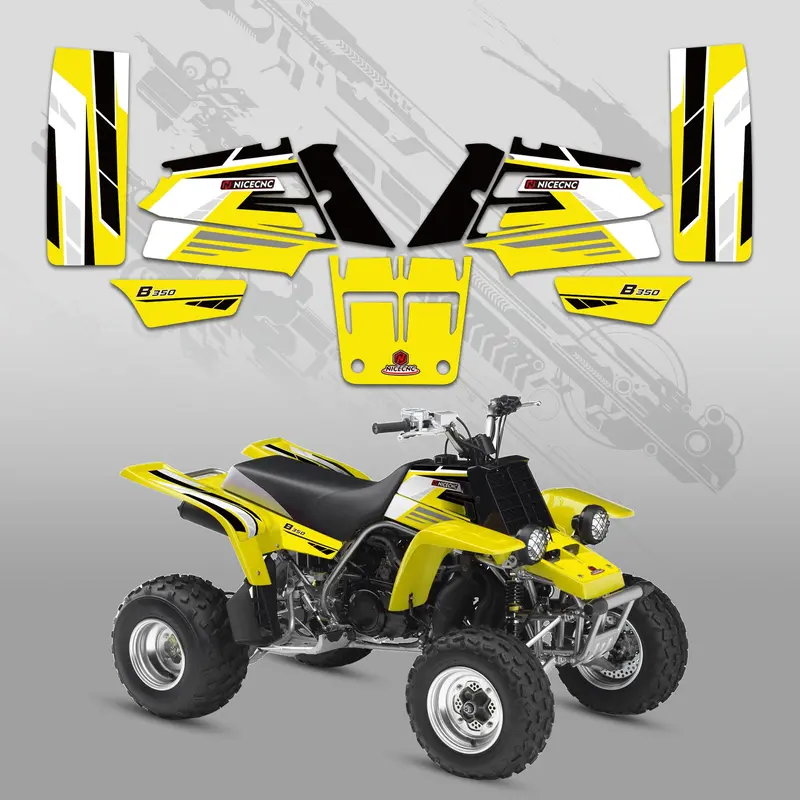 Atv Full Graphics Decals Stickers Kit For Yamaha Banshee 350 1987-2006 1